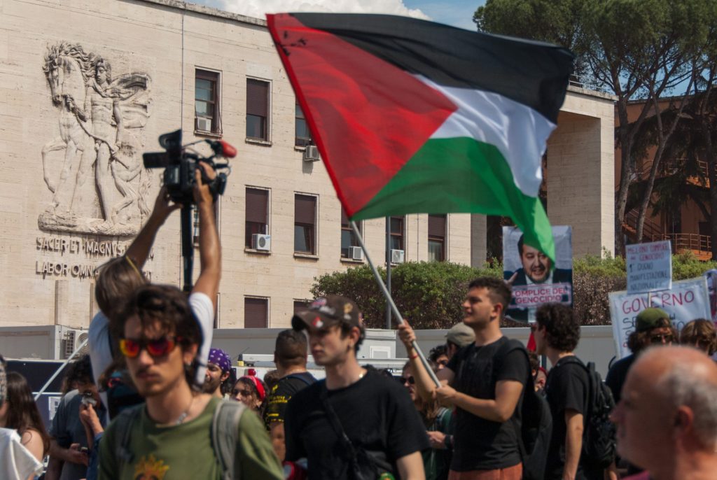 manifestazione Palestina, corteo
