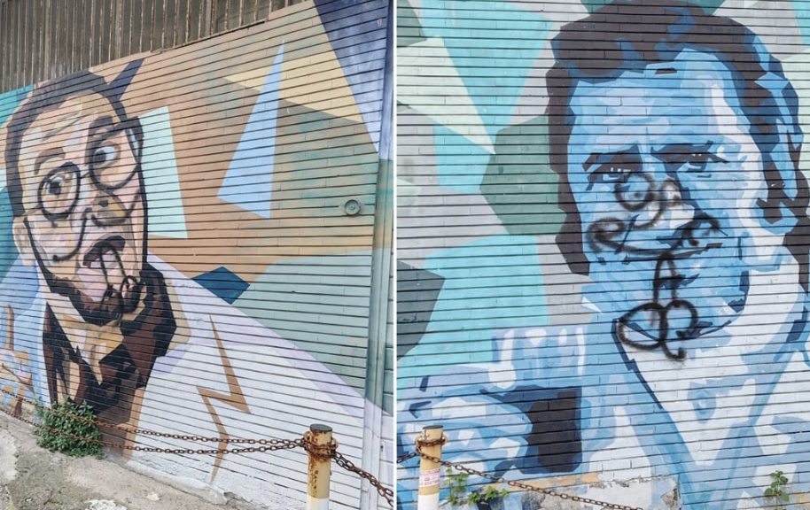 Murales Pineta Sacchetti vandalizzati