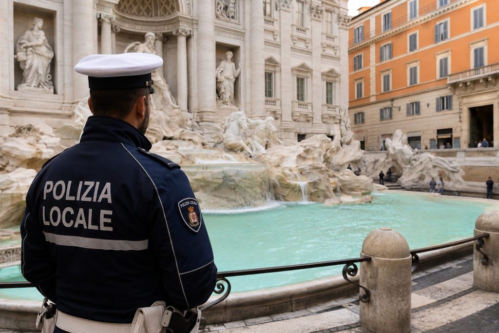 fontana di trevi polizia